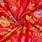 Red-Orange-Multi Polyester Floral Vine Pattern Chinese Brocade Woven Fabric By the Yard